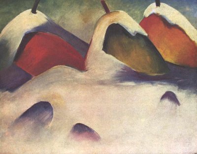 Hokken in de Sneeuw door Franz Marc